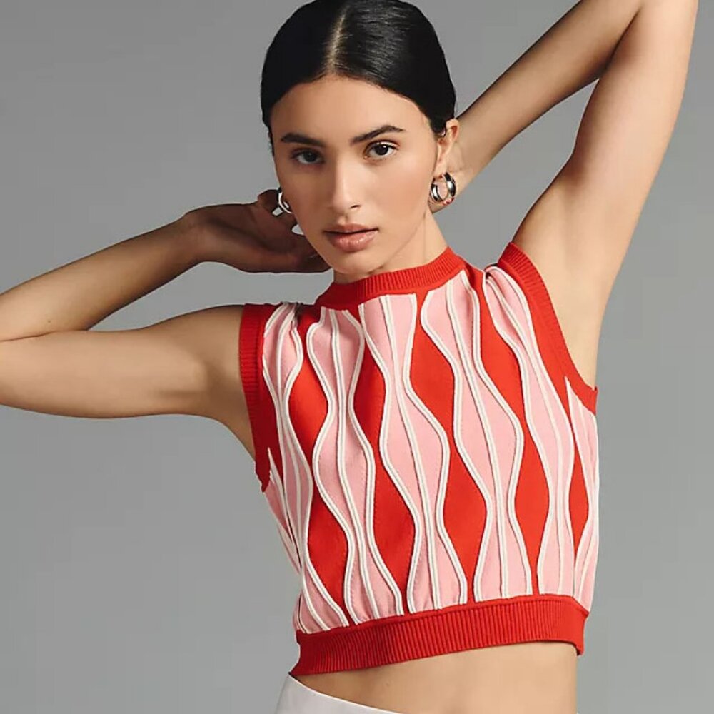 Anthropologie - Eva Franco | Mimma Top | Harlequin Pink